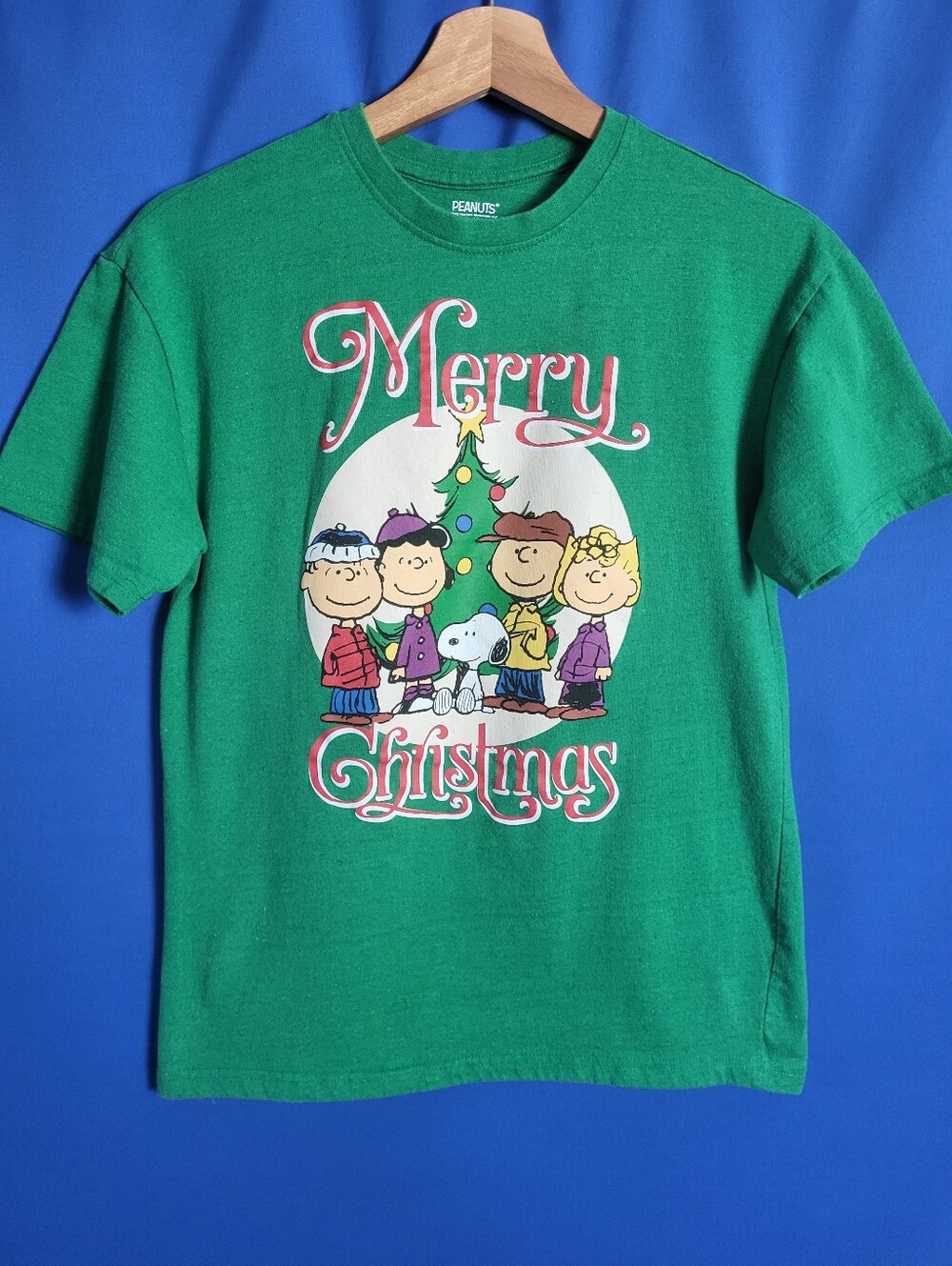 Peanuts Snoopy Christmas T-Shirt Women's Small or Teen Kids 34" Cotton Blend